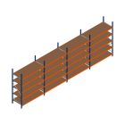Voordeelrij grootvakstelling Kimer 2250x6250x800 mm (hxbxd) 5 niveaus met voorgemonteerde frames