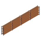 Voordeelrij grootvakstelling Kimer 1750x9250x600 mm (hxbxd) 5 niveaus met voorgemonteerde frames