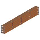 Voordeelrij grootvakstelling Kimer 1750x9250x800 mm (hxbxd) 5 niveaus