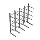 Voordeelrij zware draagarmstelling thermisch verzinkt enkelzijdig 4500x4900x1200mm (hxbxd) 4 niveaus