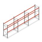 Voordeelrij palletstelling AR T2 3000x8420x1100mm (hxbxd) 2 niveaus 2844kg/niv met voorgemonteerde frames