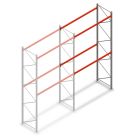 Palletstelling AR T2 4500x2700x1100mm (hxbxd) 2 niveaus 2844kg/niv aanbouwsectie met voorgemonteerde frames