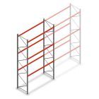 Palletstelling AR T2 5000x2700x1100mm (hxbxd) 3 niveaus 1820kg/niv beginsectie met voorgemonteerde frames