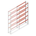 Palletstelling AR T2 8000x3600x1100mm (hxbxd) 5 niveaus 3004kg/niv L2 aanbouwsectie