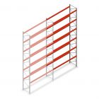 Palletstelling AR T2 8000x3300x1100mm (hxbxd) 6 niveaus 2415kg/niv L2 aanbouwsectie met voorgemonteerde frames