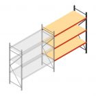 Gebruikte AR grootvakstelling 2000x1850x800 mm (hxbxd) 3 niveaus aanbouwsectie