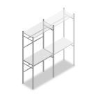 Confectiestelling Medium Duty 2200x1000x500 mm (hxbxd) 2 stangen 2 legborden beginsectie