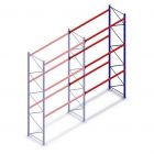 Deels gebruikte Mecalux palletstelling 5000x2700x1100 mm (hxbxd) 3 niveaus aanbouwsectie