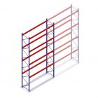 Gebruikte Polypal palletstelling 7000x2700x1100mm (hxbxd) 4 niveaus beginsectie