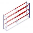 Gebruikte Stow palletstelling 3500x3600x1100mm (hxbxd) 3 niveaus aanbouwsectie