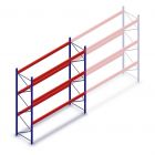 Gebruikte Stow palletstelling 5000x2700x900mm (hxbxd) 3 niveaus beginsectie