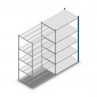 Legbordstelling Medium Duty 2000x1150x700mm (hxbxd) 5 niveaus blauw aanbouwsectie