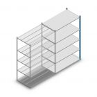 Legbordstelling Medium Duty 2000x1300x700mm (hxbxd) 5 niveaus blauw aanbouwsectie