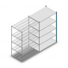 Legbordstelling Medium Duty 2000x1300x800mm (hxbxd) 5 niveaus blauw aanbouwsectie