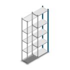 Legbordstelling Medium Duty 2000x550x300mm (hxbxd) 5 niveaus blauw aanbouwsectie