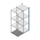 Legbordstelling Medium Duty 2000x550x700mm (hxbxd) 4 niveaus blauw aanbouwsectie