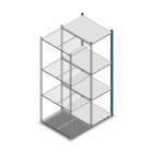 Legbordstelling Medium Duty 2000x550x800mm (hxbxd) 4 niveaus blauw aanbouwsectie