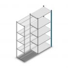 Legbordstelling Medium Duty 2000x850x500mm (hxbxd) 5 niveaus blauw aanbouwsectie