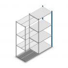 Legbordstelling Medium Duty 2000x850x600mm (hxbxd) 4 niveaus blauw aanbouwsectie