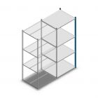 Legbordstelling Medium Duty 2000x850x700mm (hxbxd) 4 niveaus blauw aanbouwsectie