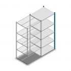 Legbordstelling Medium Duty 2000x850x700mm (hxbxd) 5 niveaus blauw aanbouwsectie