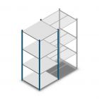 Legbordstelling Medium Duty 2000x850x800mm (hxbxd) 4 niveaus blauw beginsectie