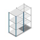 Legbordstelling Medium Duty 2000x850x800mm (hxbxd) 4 niveaus blauw beginsectie