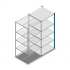 Legbordstelling Medium Duty 2000x850x800mm (hxbxd) 5 niveaus blauw aanbouwsectie