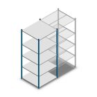 Legbordstelling Medium Duty 2000x850x800mm (hxbxd) 5 niveaus blauw beginsectie