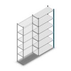 Legbordstelling Medium Duty 2200x1000x400mm (hxbxd) 6 niveaus blauw aanbouwsectie
