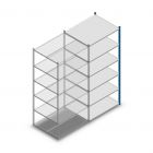 Legbordstelling Medium Duty 2000x1000x800mm (hxbxd) 6 niveaus blauw aanbouwsectie