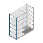 Legbordstelling Medium Duty 2000x1000x800mm (hxbxd) 6 niveaus blauw beginsectie