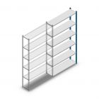 Legbordstelling Medium Duty 2000x1150x300mm (hxbxd) 6 niveaus blauw aanbouwsectie