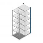 Legbordstelling Medium Duty 2000x550x700mm (hxbxd) 6 niveaus blauw aanbouwsectie