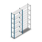 Legbordstelling Medium Duty 2200x850x300mm (hxbxd) 6 niveaus blauw beginsectie