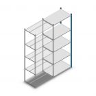 Legbordstelling Medium Duty 2200x850x500mm (hxbxd) 5 niveaus blauw aanbouwsectie