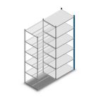 Legbordstelling Medium Duty 2000x850x600mm (hxbxd) 6 niveaus blauw aanbouwsectie