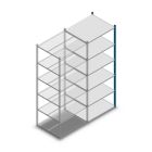 Legbordstelling Medium Duty 2200x850x700mm (hxbxd) 6 niveaus blauw aanbouwsectie