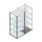 Legbordstelling Medium Duty 2200x850x800mm (hxbxd) 5 niveaus blauw beginsectie