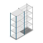 Legbordstelling Medium Duty 2500x1000x700mm (hxbxd) 5 niveaus blauw beginsectie