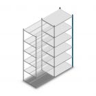 Legbordstelling Medium Duty 2500x1000x700mm (hxbxd) 6 niveaus blauw aanbouwsectie