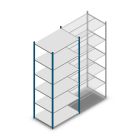 Legbordstelling Medium Duty 2500x1000x700mm (hxbxd) 6 niveaus blauw beginsectie