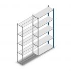 Legbordstelling Medium Duty 2500x1150x400mm (hxbxd) 5 niveaus blauw aanbouwsectie