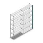 Legbordstelling Medium Duty 2500x1150x400mm (hxbxd) 6 niveaus blauw aanbouwsectie