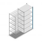 Legbordstelling Medium Duty 2500x1150x800mm (hxbxd) 6 niveaus blauw aanbouwsectie