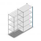 Legbordstelling Medium Duty 2500x1300x800mm (hxbxd) 5 niveaus blauw aanbouwsectie