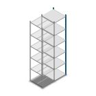 Legbordstelling Medium Duty 2500x550x600mm (hxbxd) 6 niveaus blauw aanbouwsectie