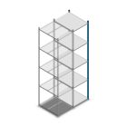 Legbordstelling Medium Duty 2500x550x700mm (hxbxd) 5 niveaus blauw aanbouwsectie