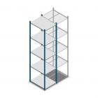 Legbordstelling Medium Duty 2500x550x700mm (hxbxd) 5 niveaus blauw beginsectie