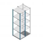 Legbordstelling Medium Duty 2500x550x800mm (hxbxd) 5 niveaus blauw beginsectie